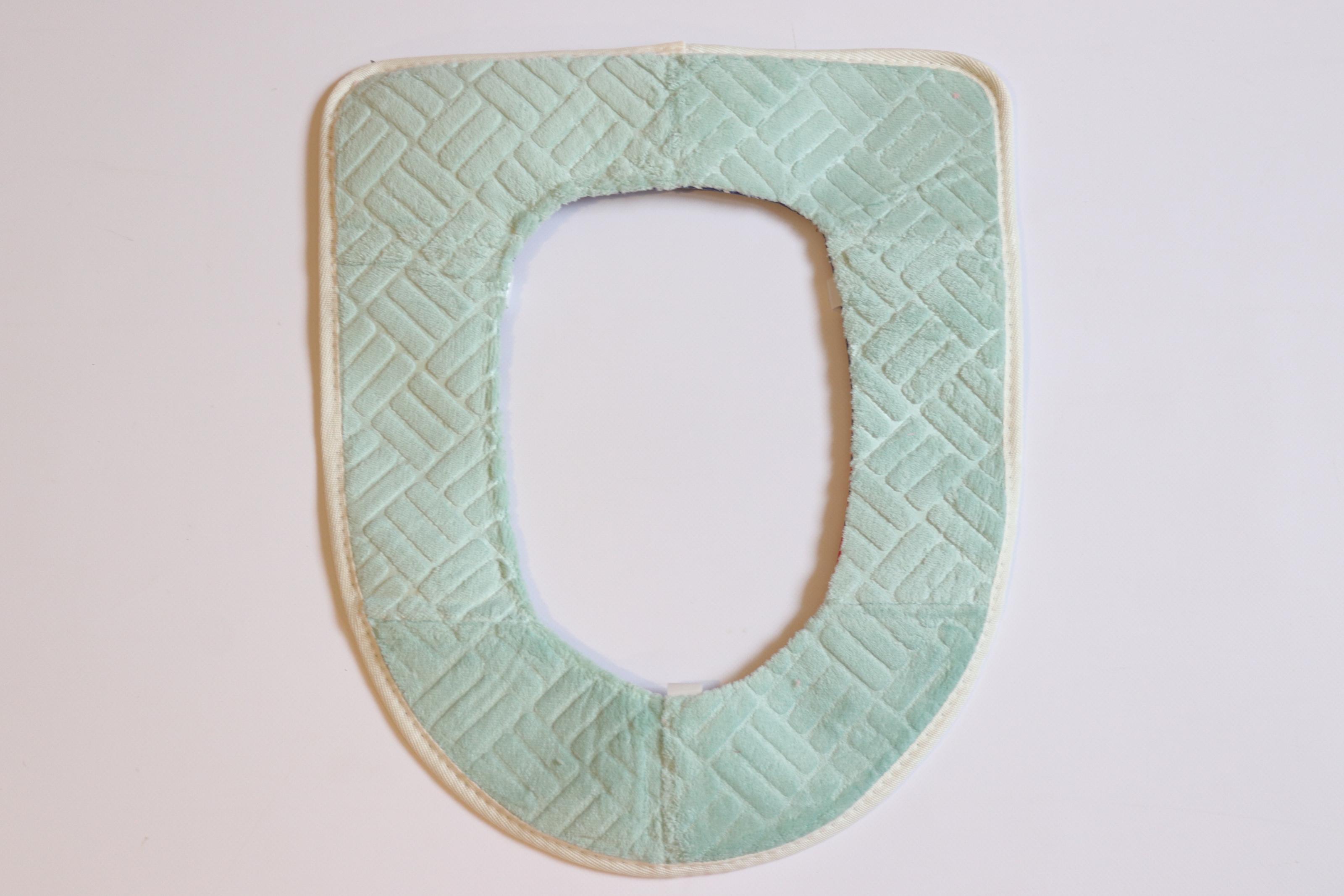 Накладка на ободок унитаза мягкая на липучках Бирюзовый (9011)