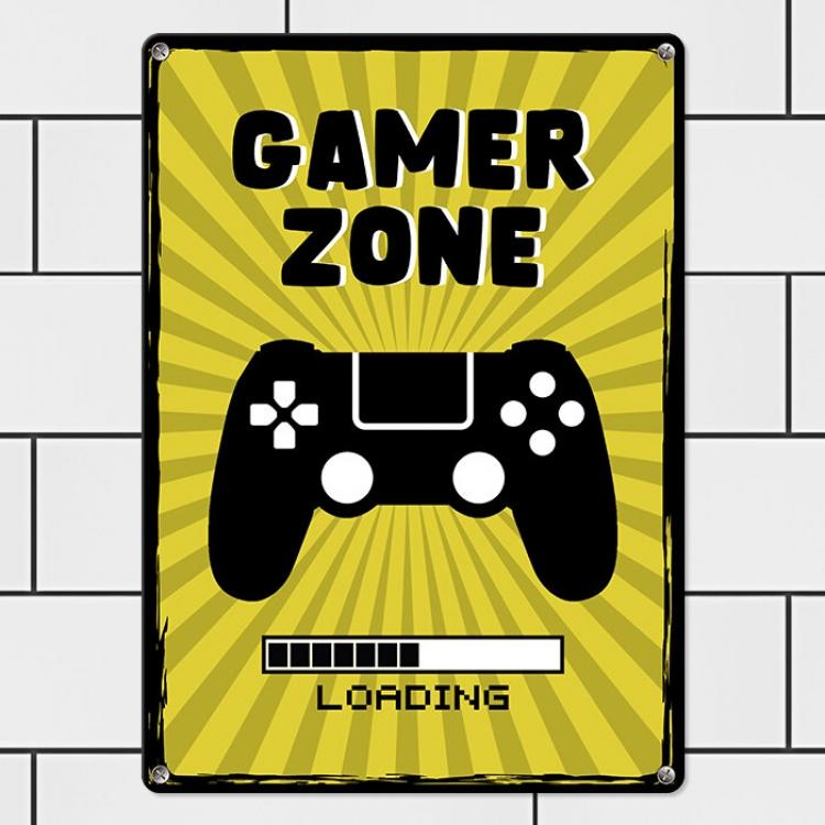 Табличка интерьерная металлическая "Gamer zone" Табличка интерьерная металлическая "Gamer zone"