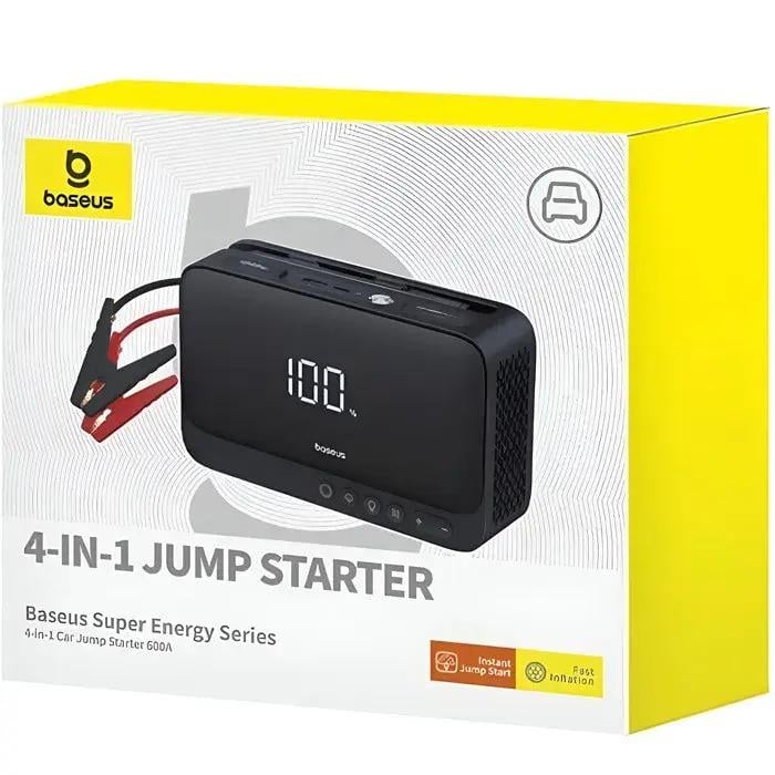 Автомобільний пусковий пристрій з компресором BASEUS Super Energy Car Jump 4-in-1 Car Jump Starter Black