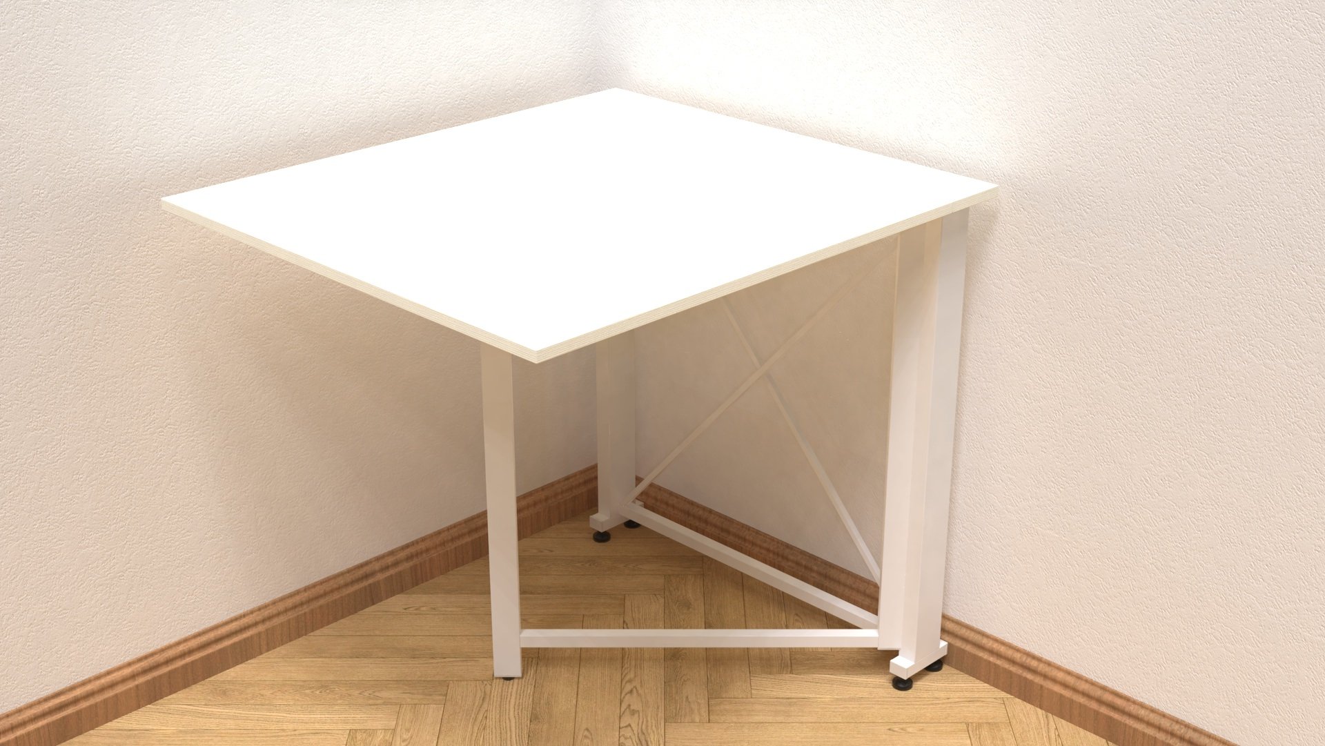 Стіл-книжка трансформер Ferrum-decor Orion 1 метал ДСП 16 мм 750х810х730 мм Білий/Білий (ORI108) - фото 1 Стіл-книжка трансформер Ferrum-decor Orion 1 метал ДСП 16 мм 750х810х730 мм Білий/Білий (ORI108) - фото 1