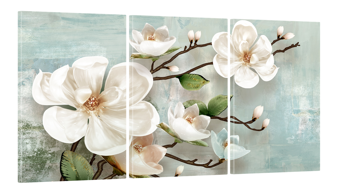 Картина модульная на холсте DK Цветущая магнолия 100x180 см (MK30047 X)