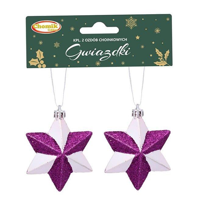 Набор новогодних подвесок Flora Звездочка 7,5 см 2 шт. (43248) Набор новогодних подвесок Flora Звездочка 7,5 см 2 шт. (43248)