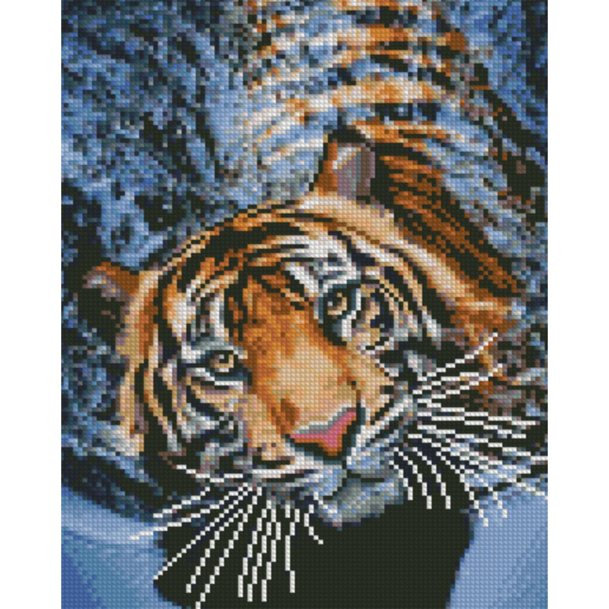 Алмазная мозаика Strateg Взгляд тигра 30x40 см (Str-HX291)