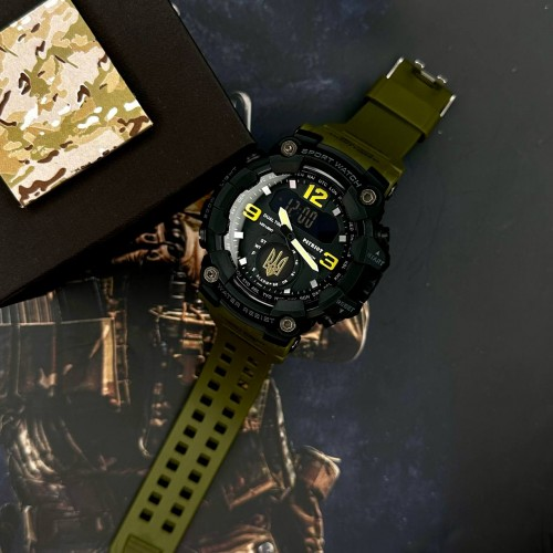 Наручний годинник Patriot 004AGUAGD Тризуб Зелений/Золотий (2101028581) - фото 2