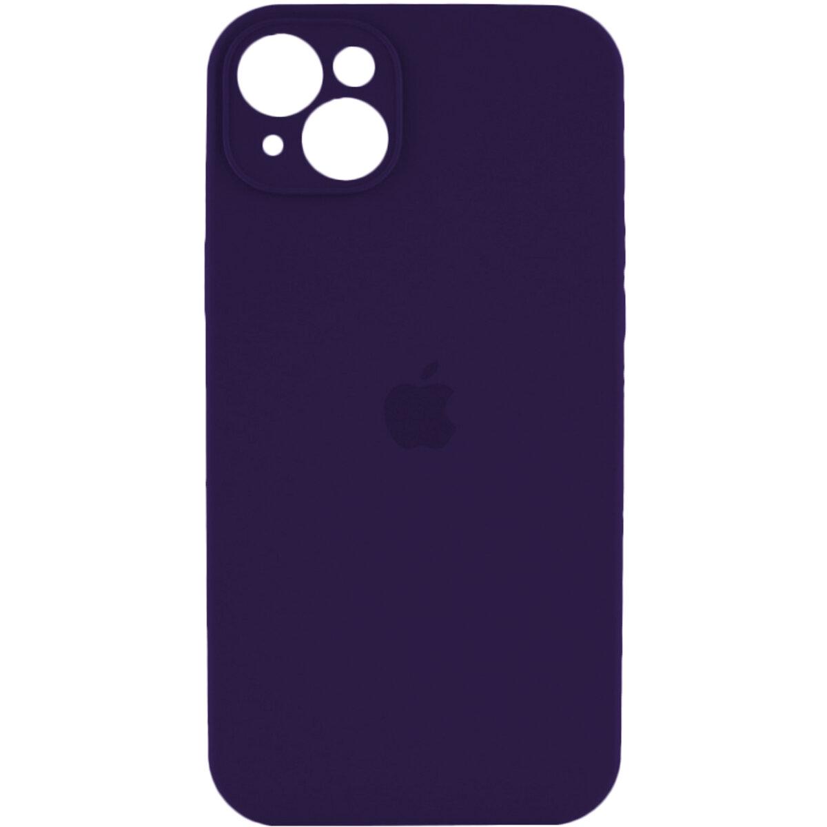Противоударный чехол для Apple iPhone 13 Silicone Full Case AA Camera Protect / Berry Purple