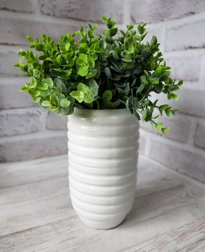 Ваза керамическая Шанти 22 см Белый