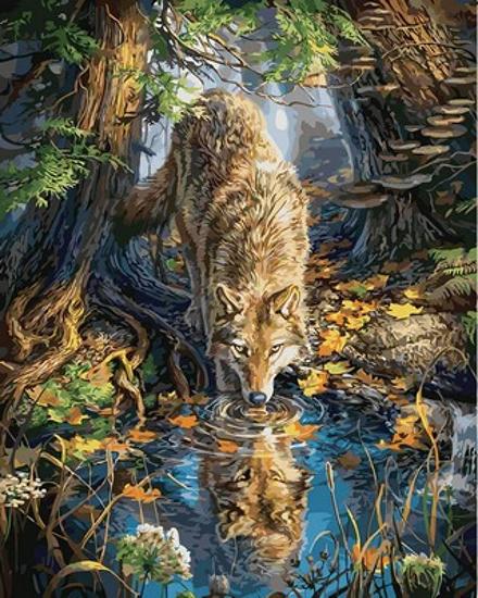 Картина по номерам Babylon "Волк в дикой природе" 40х50 см (VP930)