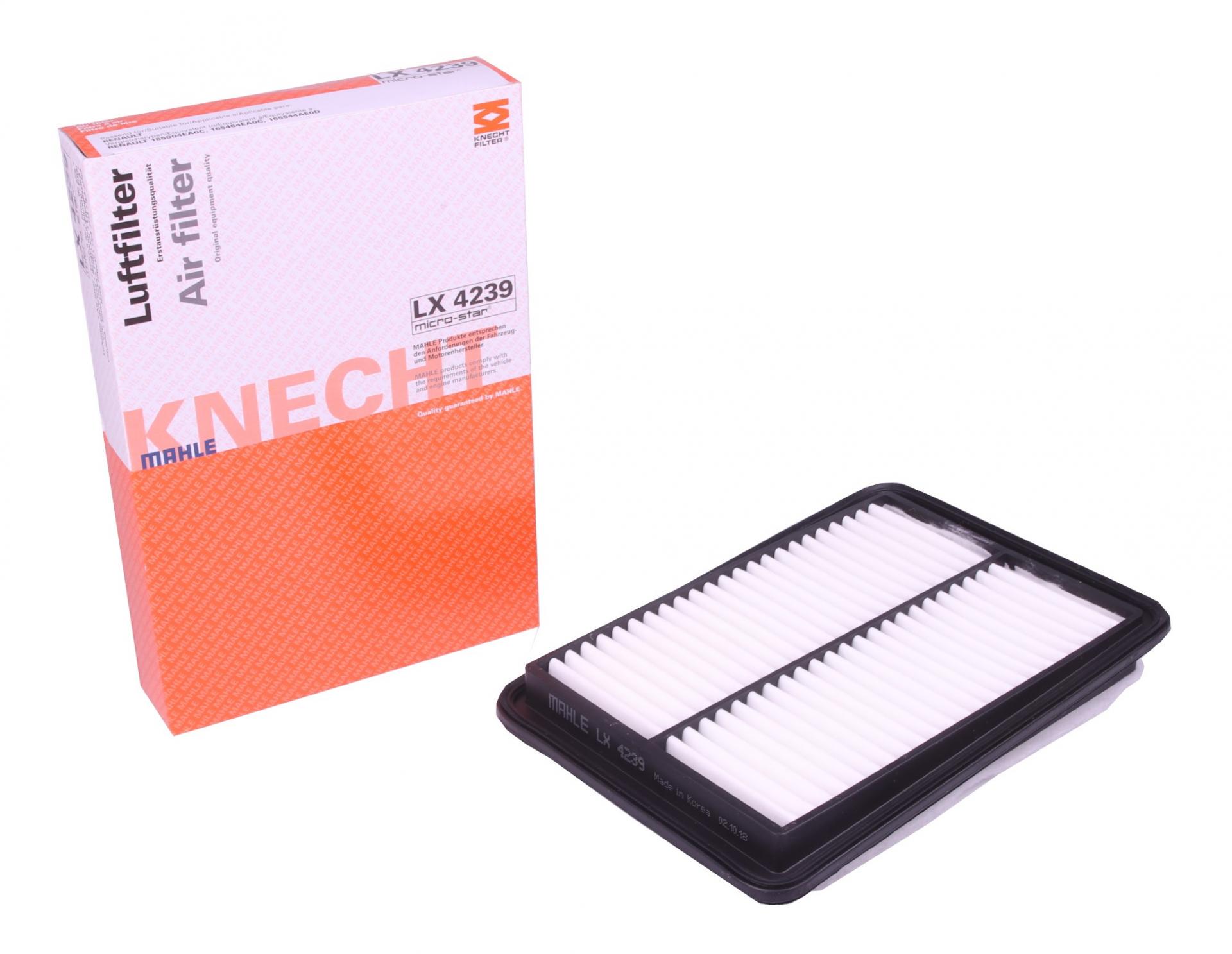 Фільтр повітряний KNECHT для Renault Kadjar 1,5/1,6 dCi 15- (LX 4239)