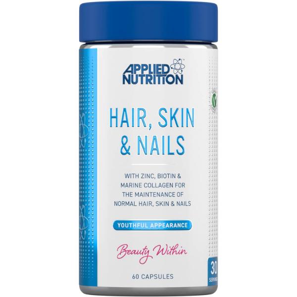 Витаминно-минеральный комплекс для спорта Applied Nutrition Hair Skin & Nails 60 капс. (000021812)