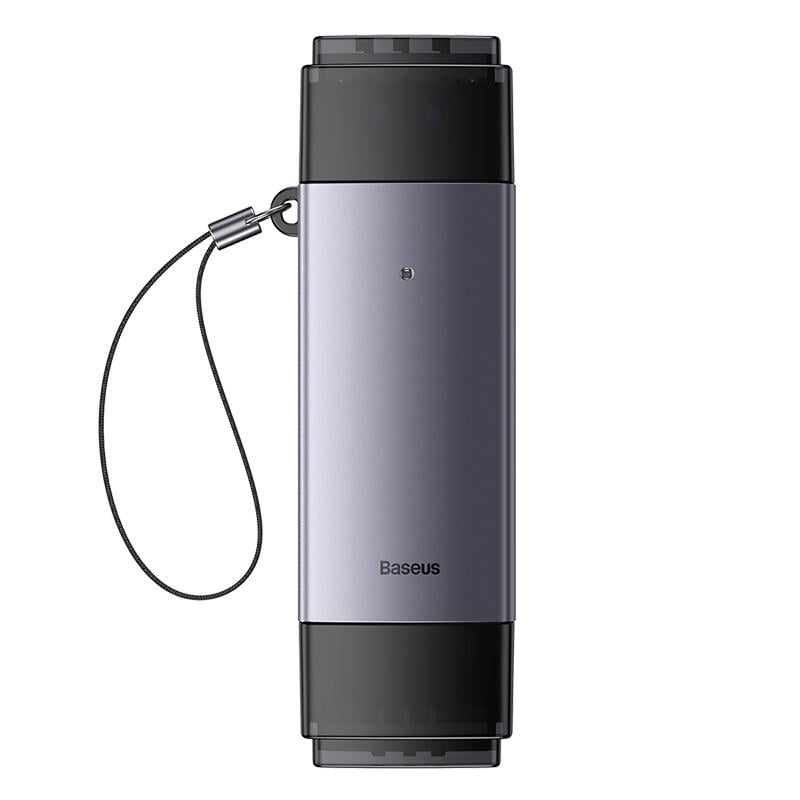 Картридер BASEUS Lite Series USB-A/Type-C для SD/TF Card Reader Grey (WKQX060113)