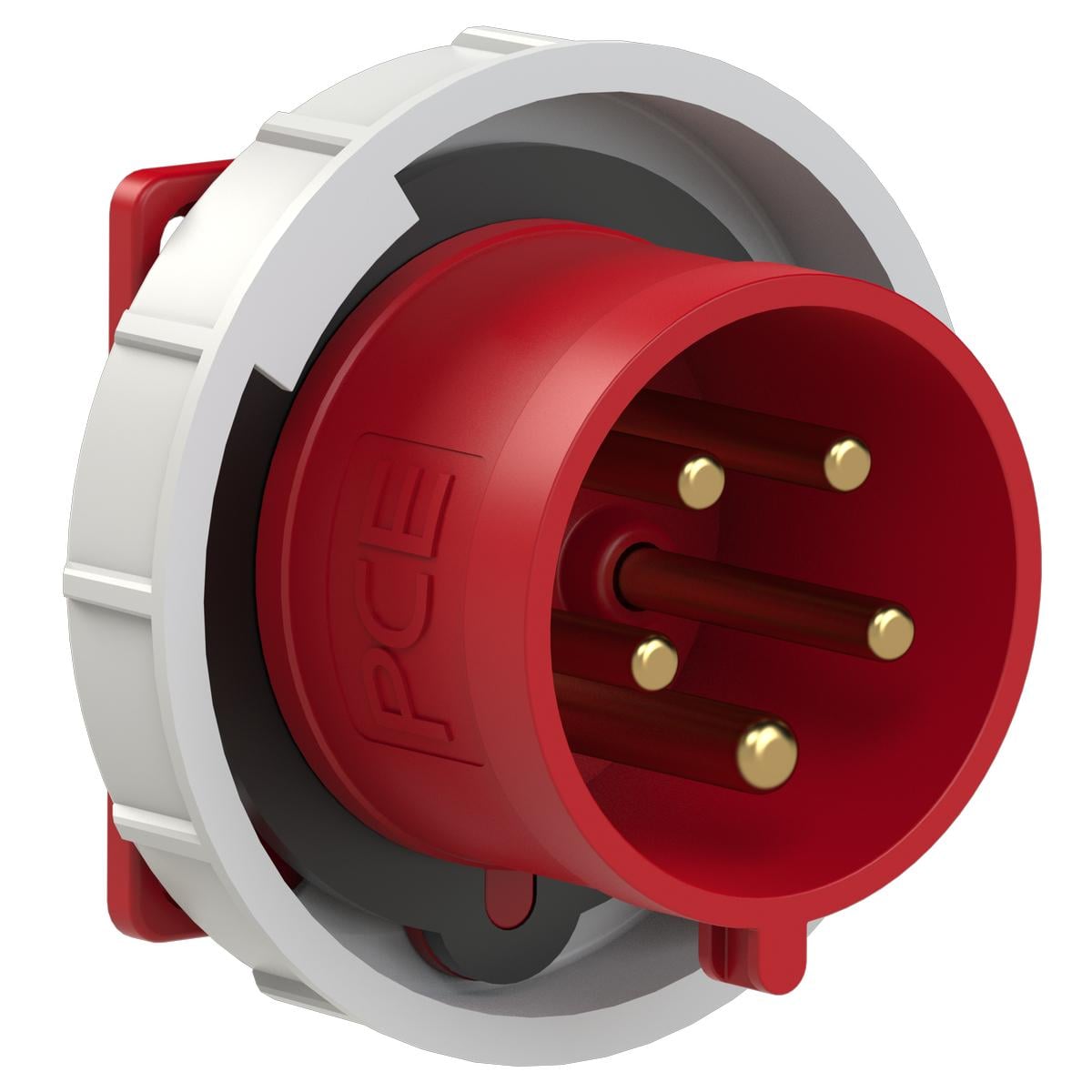 Силова вилка вбудована PCE 3P+N+E IP67 32A 400V (6252-6)