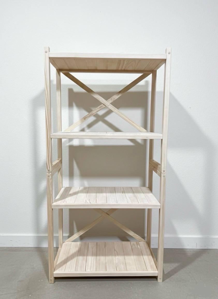 Стелаж дерев'яний Massiv Betta 4 полиці 1200x400x300 мм (31237204)