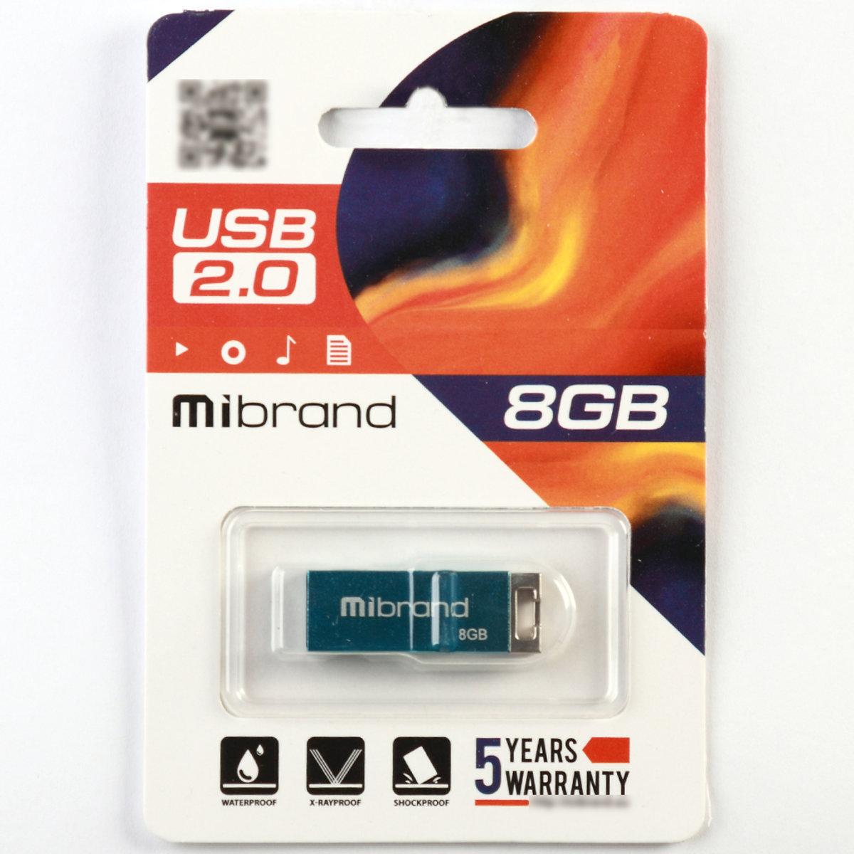 Флеш-накопичувач для ноутбука Flash Mibrand USB 2.0 Chameleon 8Gb Light blue (MI2.0/CH8U6LU) - фото 2