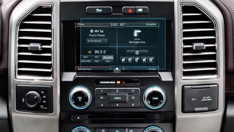Стекло защитное Pixsel гибридный глянец на монитор Ford F 150 8“ 2015-2020