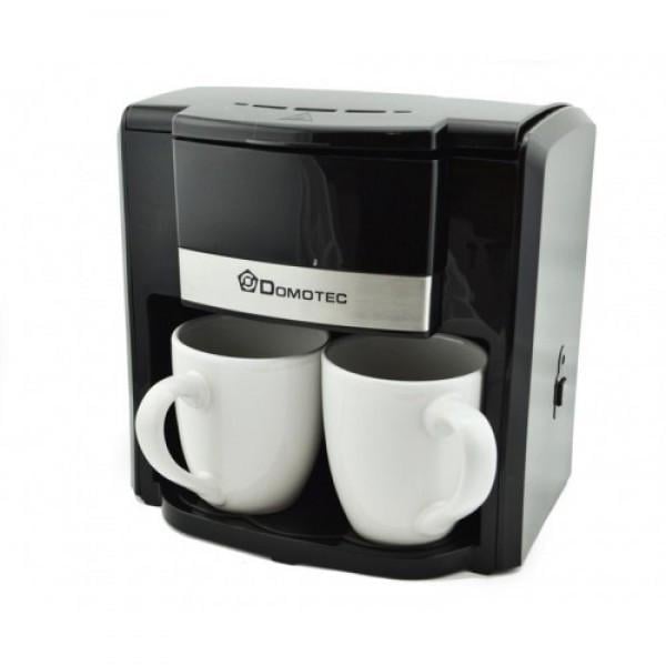 Кавоварка крапельна Domotec MS-0708 500 Вт з 2 чашками Чорний (1451136159)