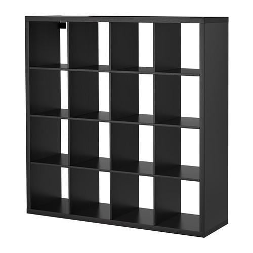 Стеллаж IKEA KALLAX 4х4 ящика Черно-коричневый 102.758.62)