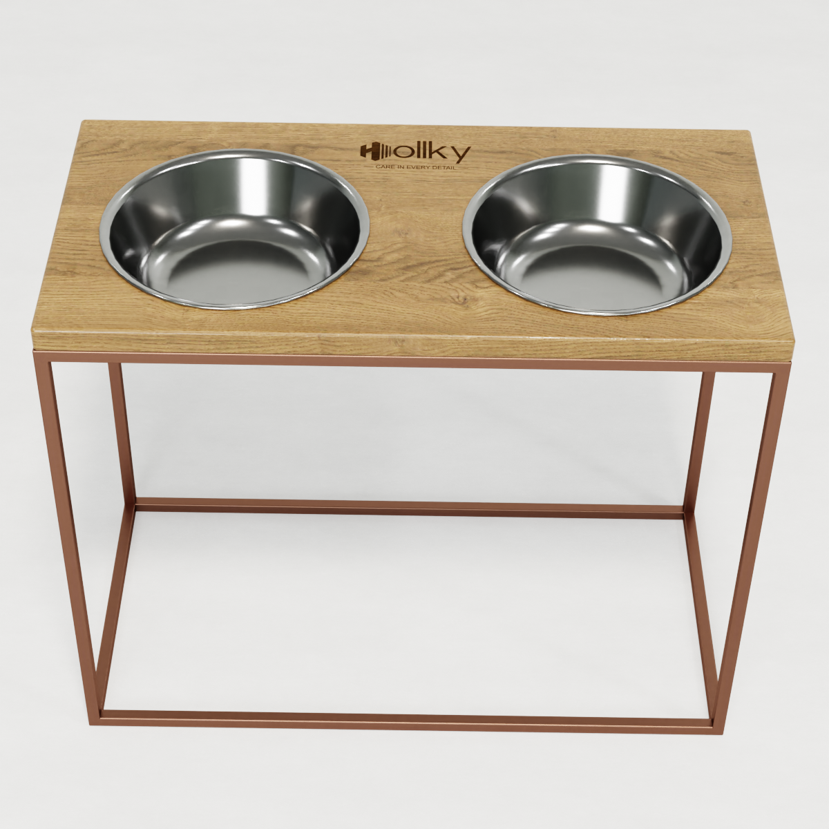 Миски на подставке для больших собак Hollky Base XL20 2х1,8 л (BXL40-522640-GLNT) - фото 2 Миски на подставке для больших собак Hollky Base XL20 2х1,8 л (BXL40-522640-GLNT) - фото 2