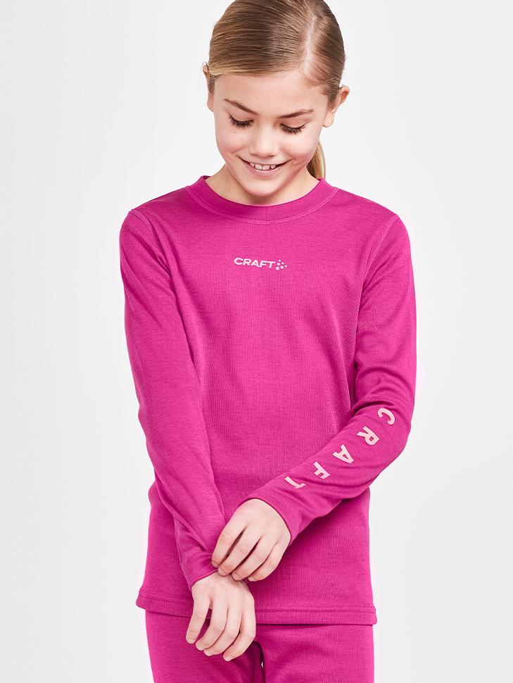 Дитячий комплект термобілизни CRAFT Core Warm Baselayer Set 1909712-48674 158/164 см Roxo/Coral - фото 4