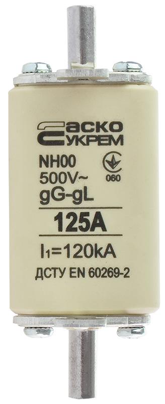 Предохранитель ножевой АСКО-Укрем NH00 125A gG с плавкой вставкой (A0050010016)