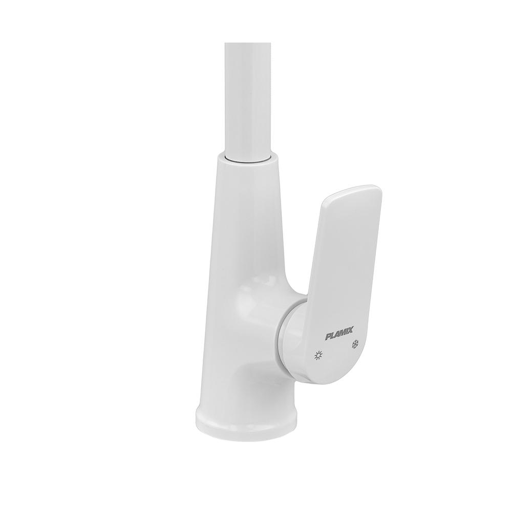 Смеситель PLAMIX LUCAS-011 с высоким изливом однорычажный пластик Белый (b-PM0714) - фото 2 Смеситель PLAMIX LUCAS-011 с высоким изливом однорычажный пластик Белый (b-PM0714) - фото 2