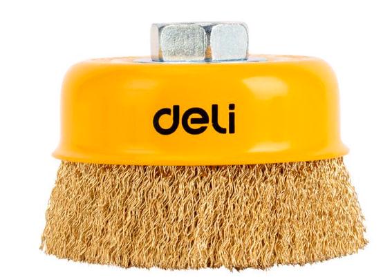 Щетка проволочная чашечная Deli Tols EDH-GSS100-E1 100 мм резьба 4" M14x2 (2591125215)