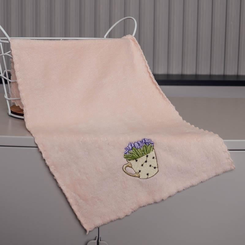 Полотенце для рук Вазочки фибра 25х50 см Бледно-розовый (88255)