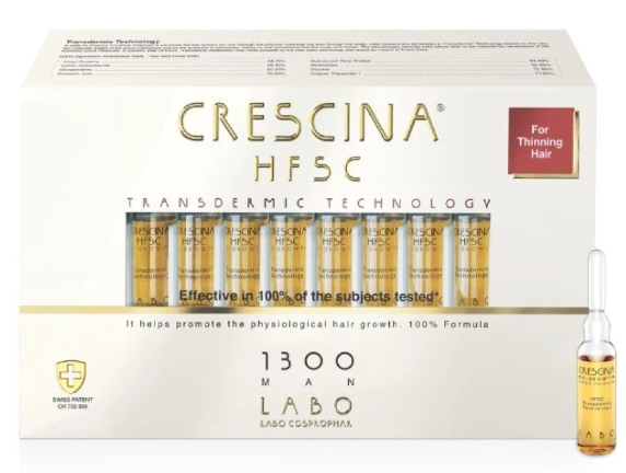 Средство для роста волос HFSC Transdermic 1300 Crescina для мужчин 20 ампул (2619062187)