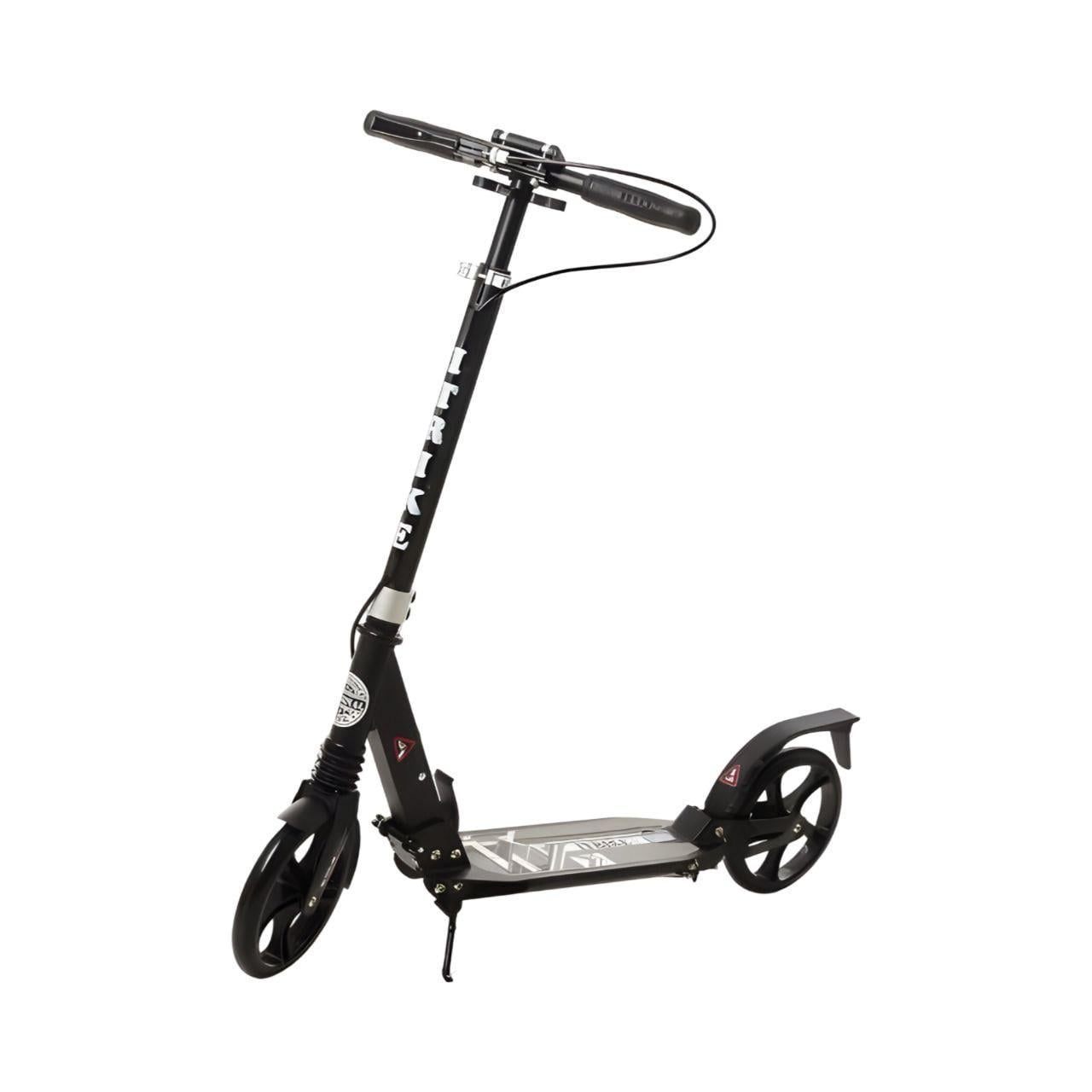 Самокат городской SR 2-018-9-B алюминий колеса 200 мм/ручной тормоз/подставка/замок/светоотражатели Черный (26138418)