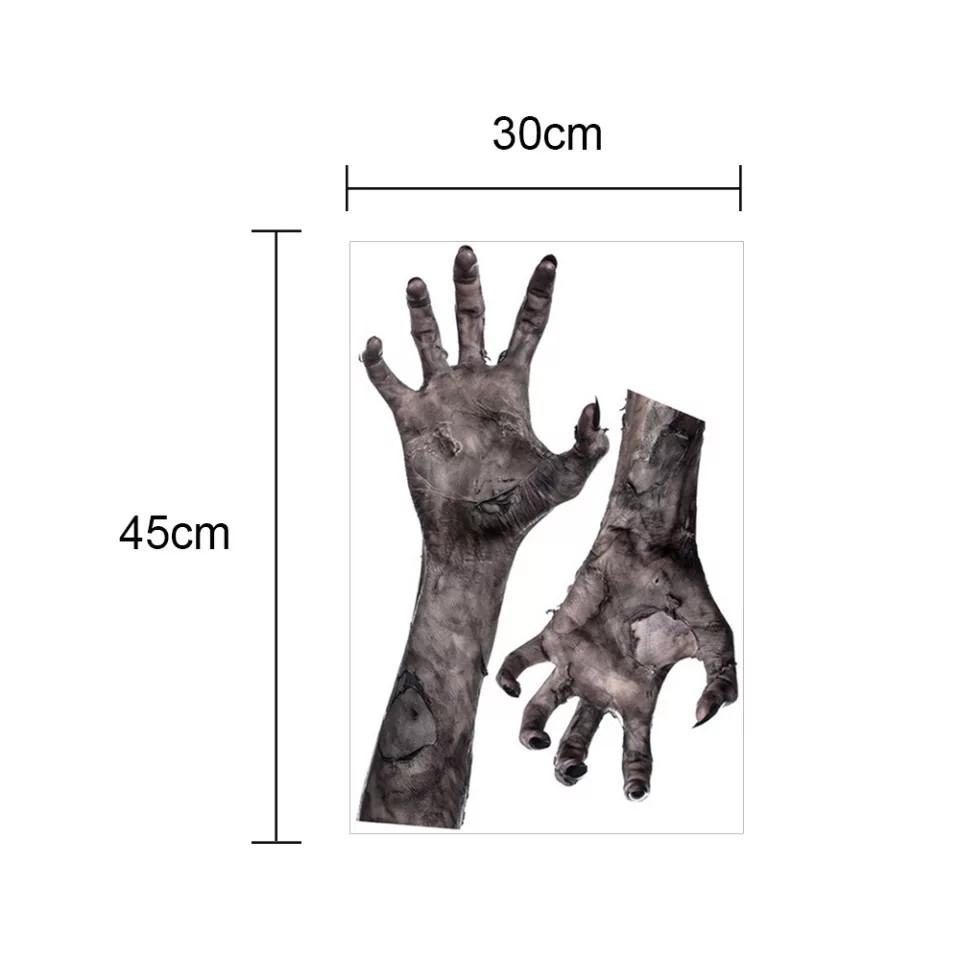 Наклейки на Хэллоуин Руки 45х30 см Серый (236104) - фото 4 Наклейки на Хэллоуин Руки 45х30 см Серый (236104) - фото 4