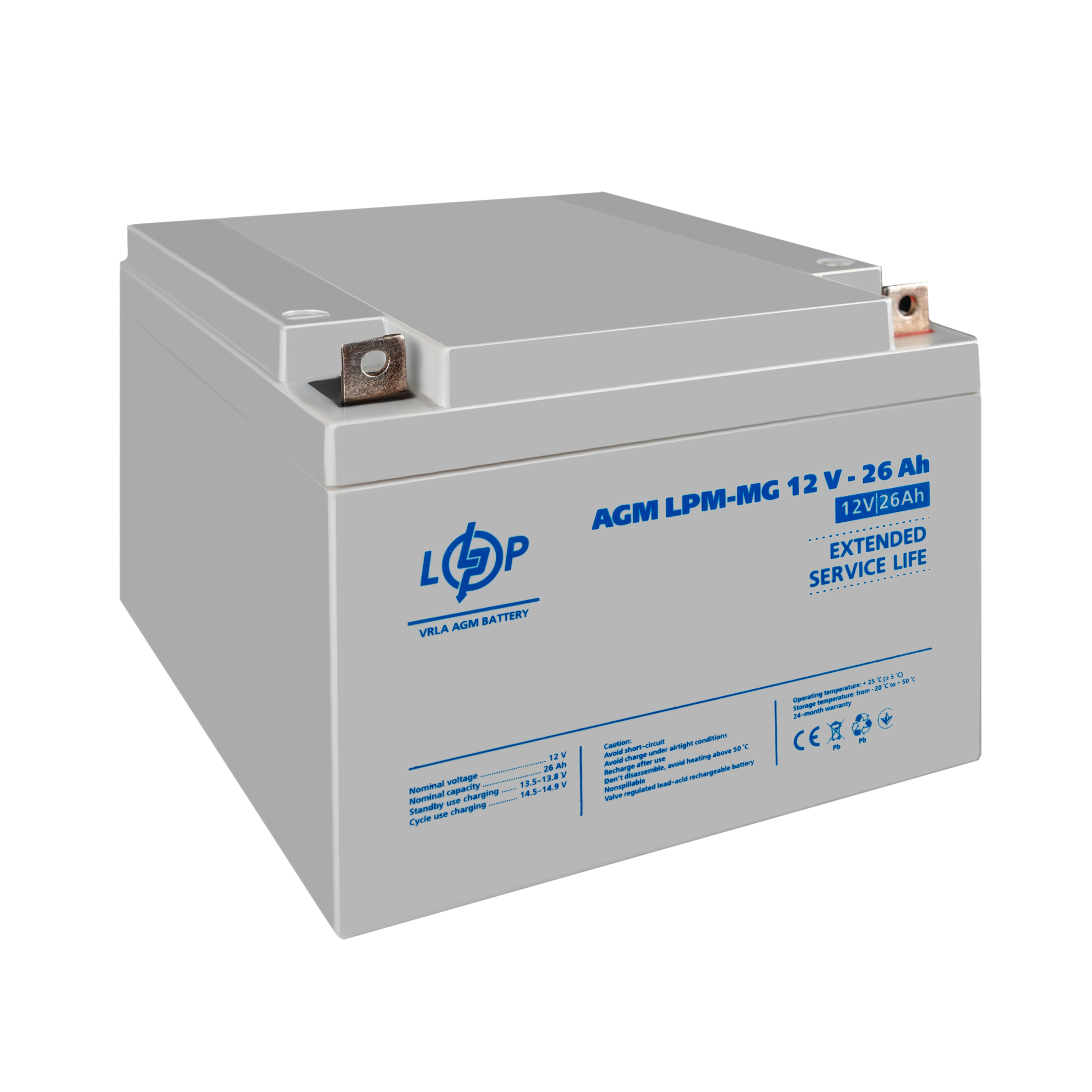 Акумулятор мультигелевий LPM-MG 12V-26 Ah (6557) - фото 3