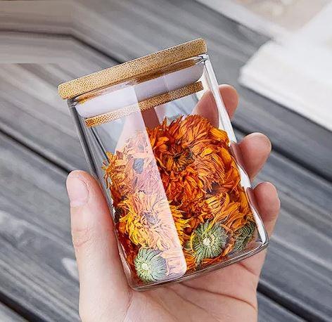 Контейнер стеклянный Orbita с бамбуковой крышкой 4,7x9 см (0,12 л) - фото 6 Контейнер стеклянный Orbita с бамбуковой крышкой 4,7x9 см (0,12 л) - фото 6