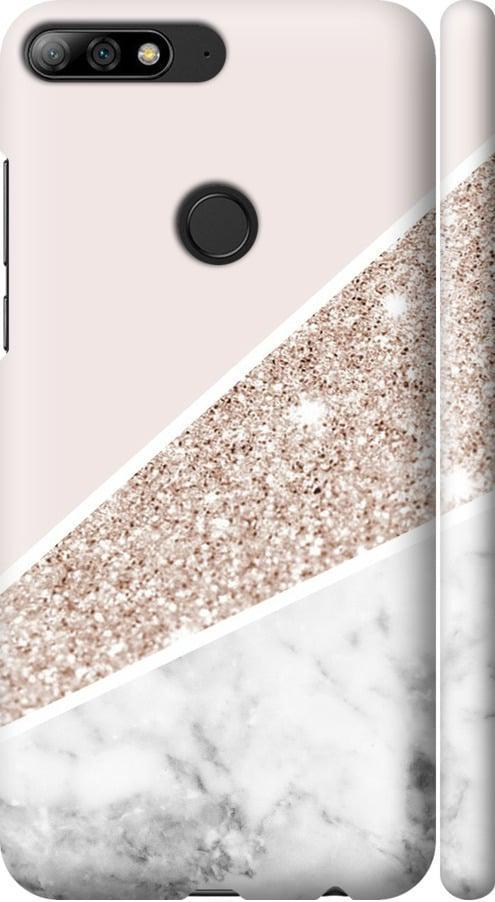 Чехол на Huawei Honor 7C Pro Пастельный мрамор (4342m-2070-42517)