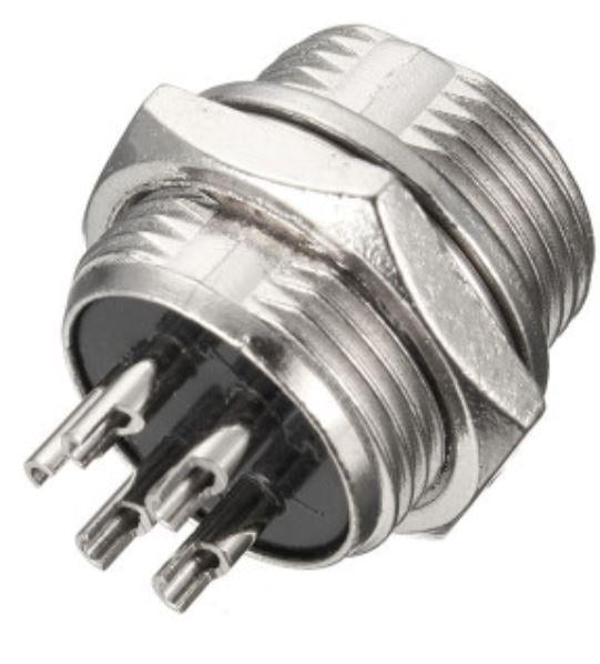 Роз'єм зʼєднувальний циліндричний GX12-5 5 pin пара (2338921739) - фото 4 Роз'єм зʼєднувальний циліндричний GX12-5 5 pin пара (2338921739) - фото 4