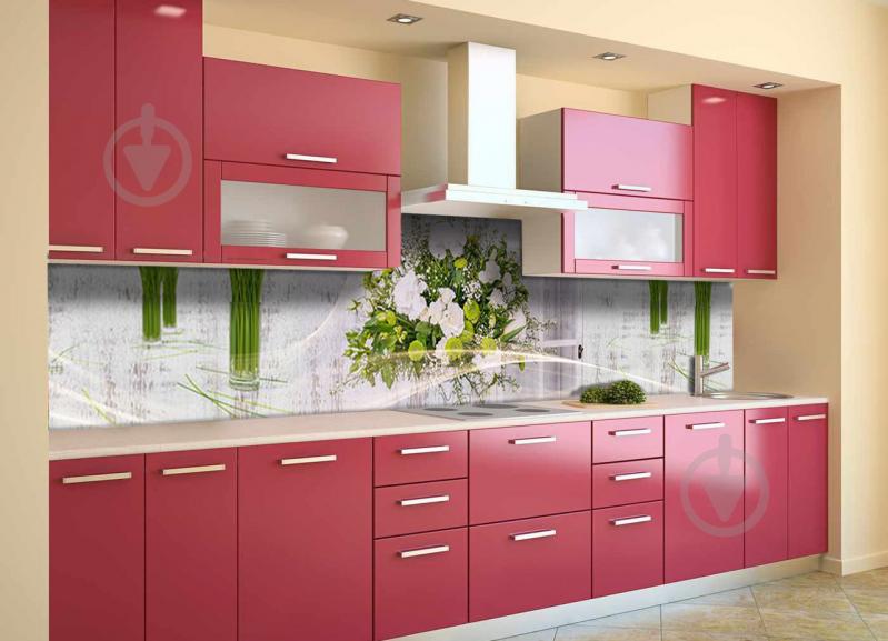 Скинали на кухню Zatarga «Стебли» 600х2500 мм виниловая 3Д наклейка кухонный фартук самоклеящаяся Z180782