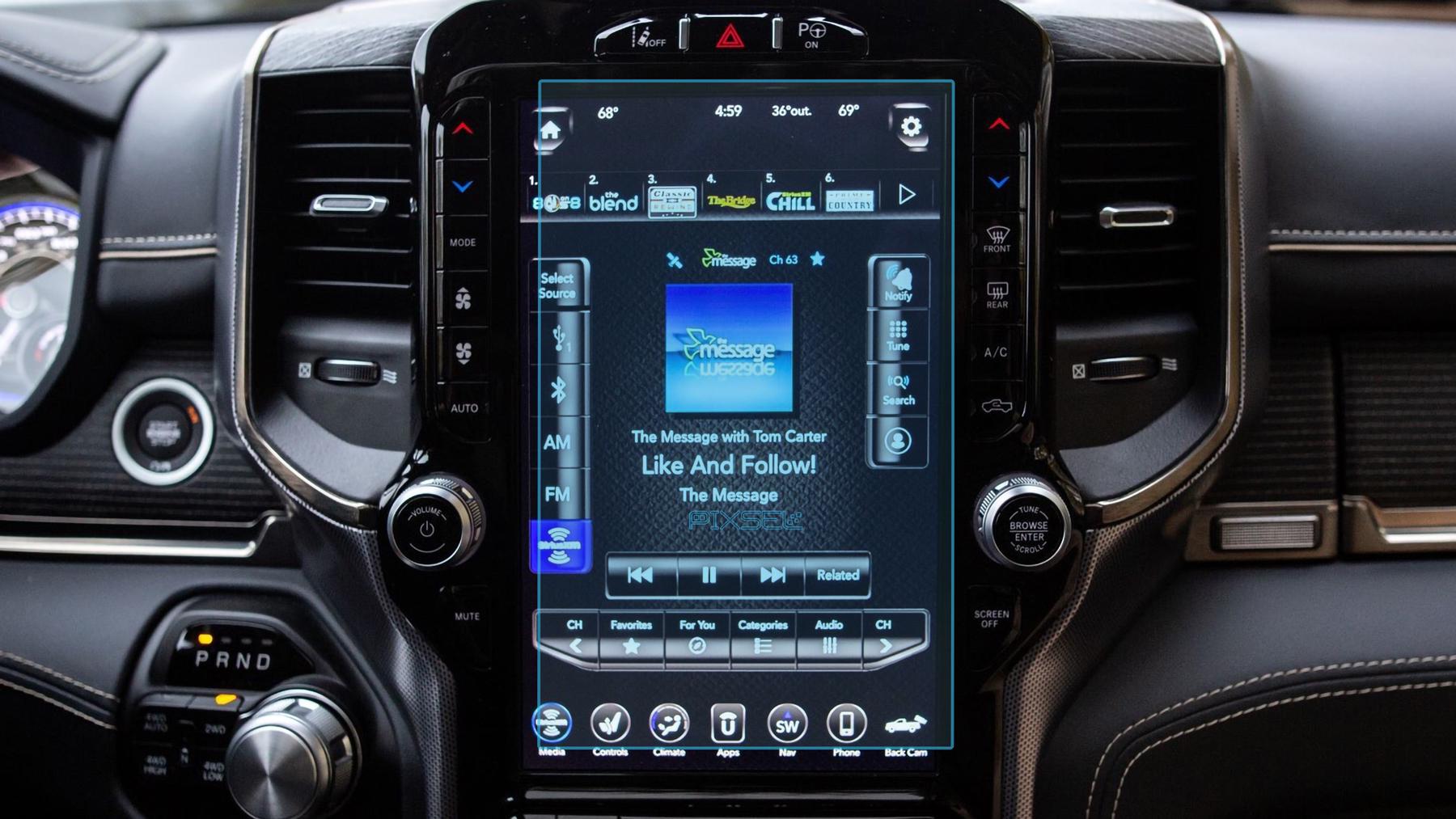 Захисне скло Pixsel гібридне матове на монітор Dodge RAM 12“ 2021