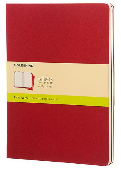 Набор блокнотов Moleskine Cahier больших 3 шт. Бордовый (CH123)