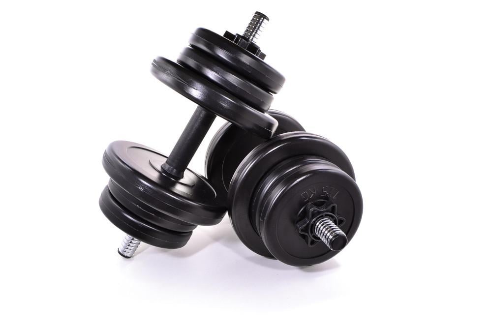 Комплект гантелей с разъемным соединителем NEO-SPORT со сменными дисками 22 кг 2 шт. по 11 кг (2371516659_neo_2) - фото 9