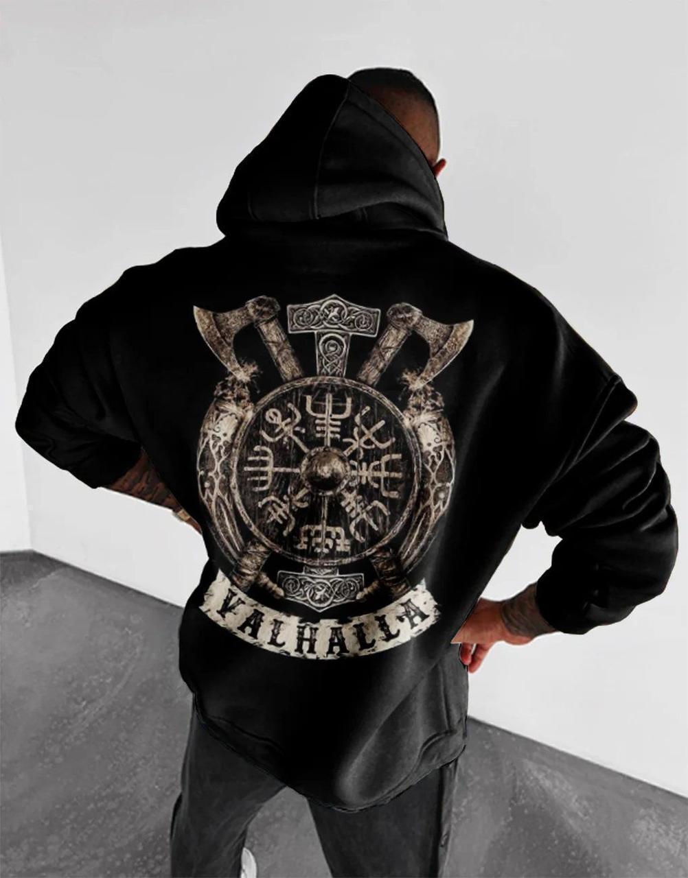 Худи мужское с принтом Pin-000-3053 M Черный (2702804768)