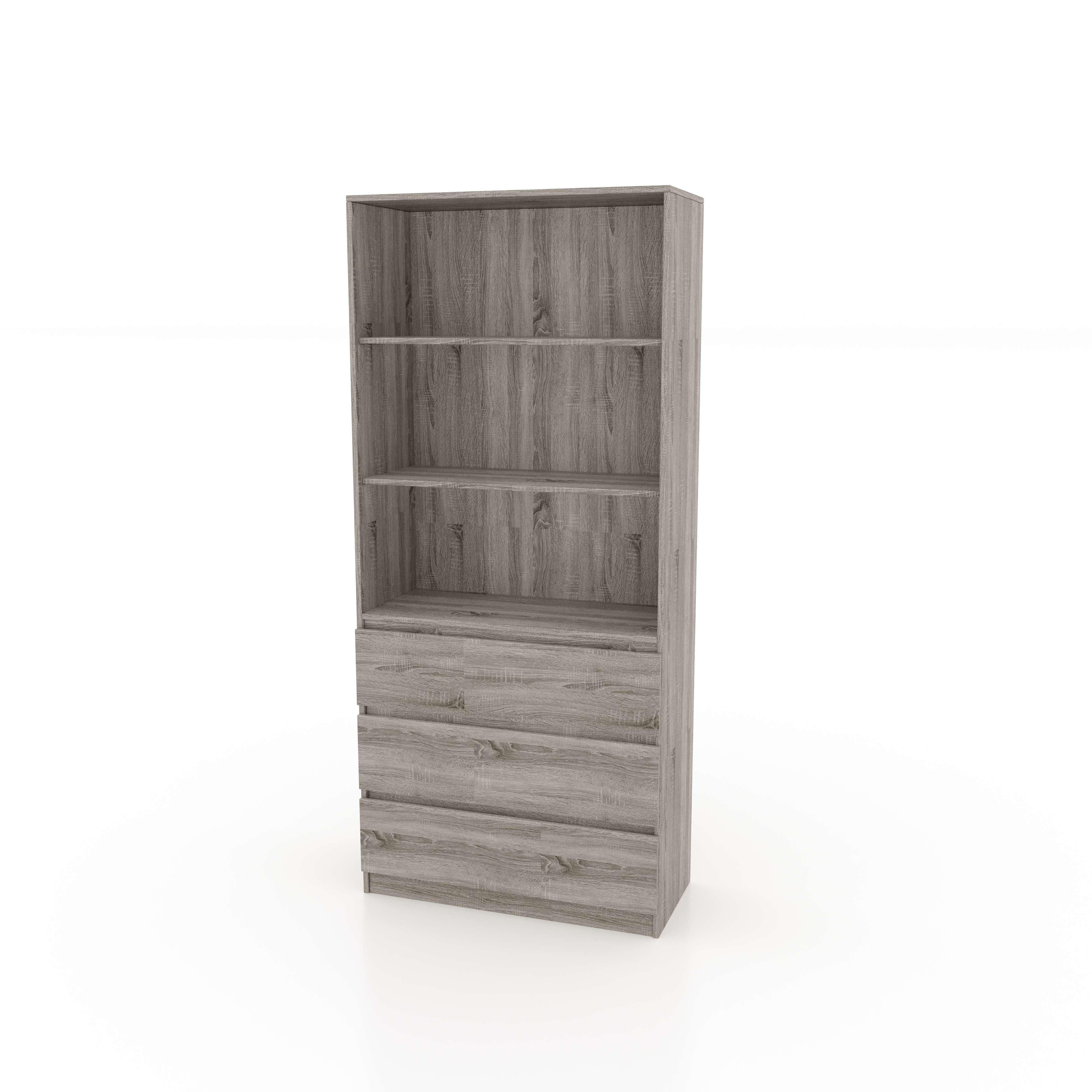 Шкаф книжный STL1 Line 800х350х1800 мм Дуб Сонома Трюфель Шкаф книжный STL1 Line 800х350х1800 мм Дуб Сонома Трюфель