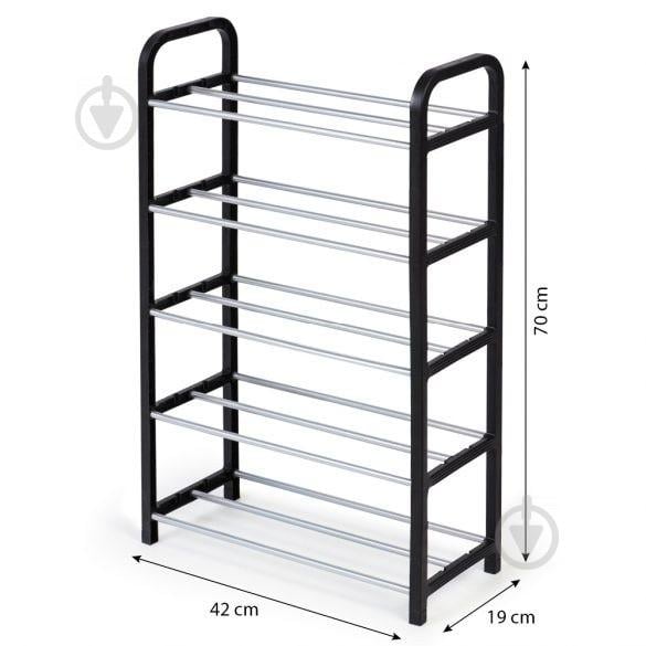 Подставка для обуви на 5 полок  PROзапас Черный