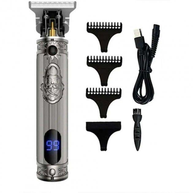 Тример для бороди та волосся професійна Kemei 10 W Silver (KM-700H) - фото 2
