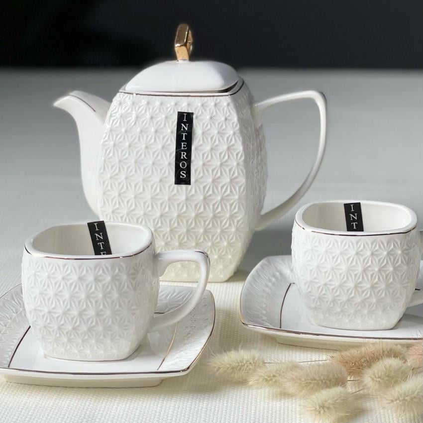 Чашка з блюдцем Interos 508707 Снігова королева 160 мл Білий - фото 4 Чашка з блюдцем Interos 508707 Снігова королева 160 мл Білий - фото 4