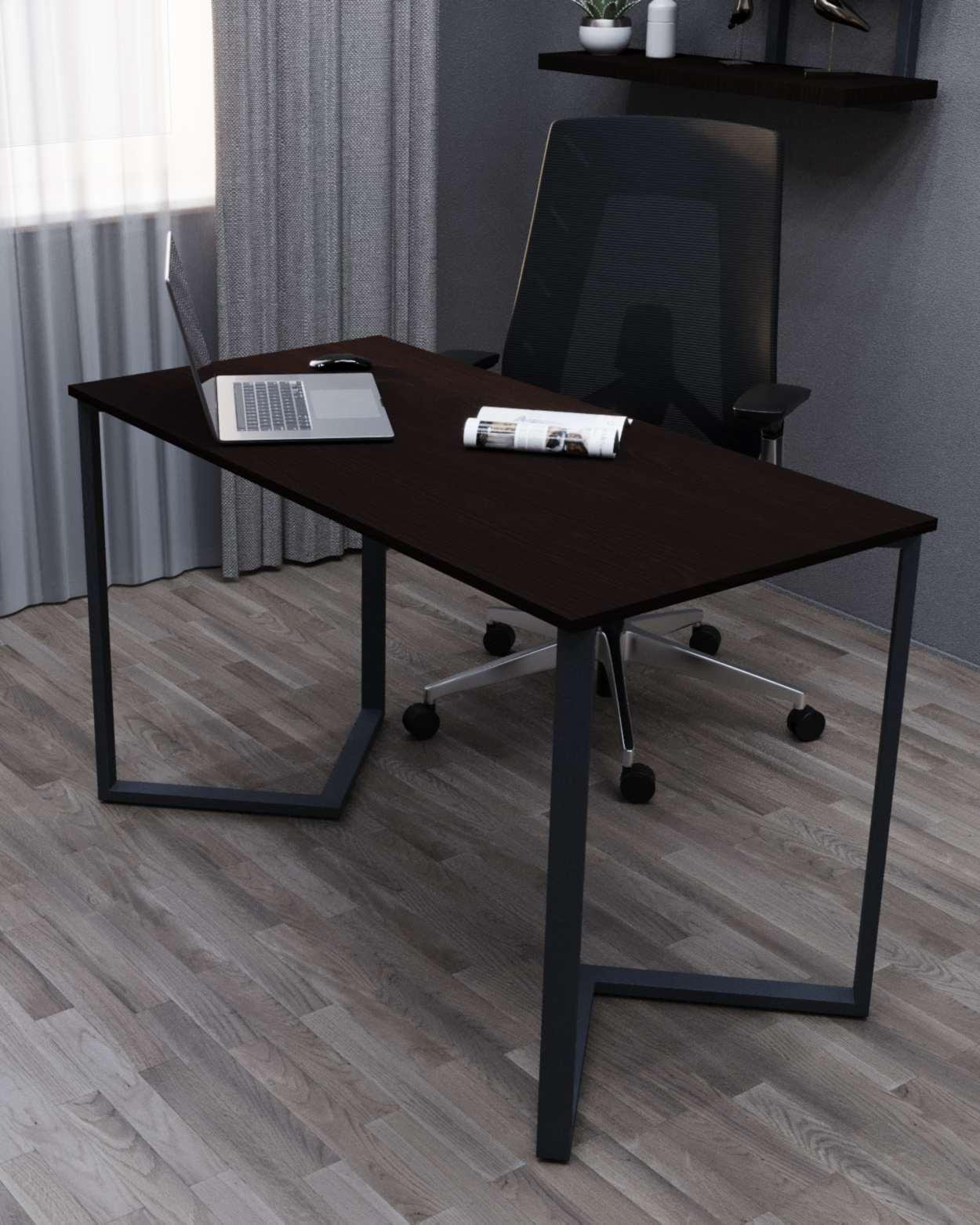 Стол письменный Loft Серия 9 металлический профиль 60х30 мм 1600х800х16 мм Дуб венге (22393771)