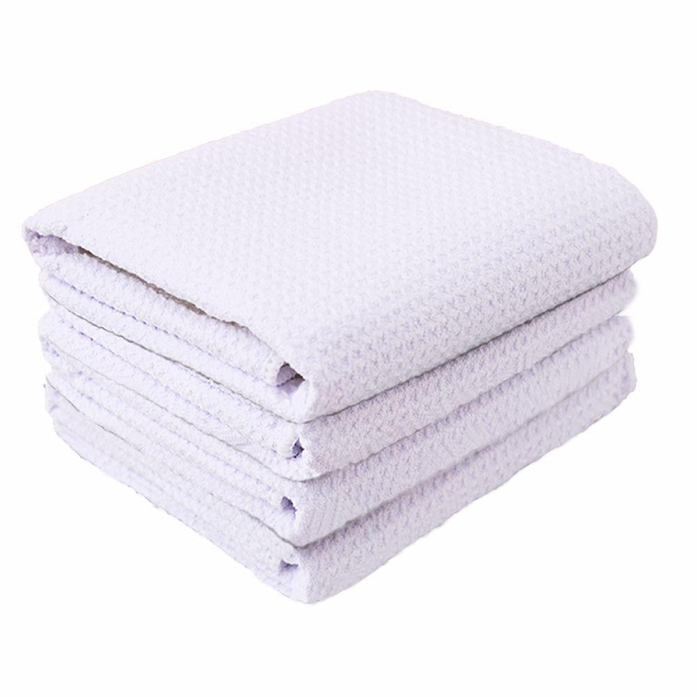 Набор кухонные вафельные полотенца Aquarius микрофибра 40х60 см 4 шт. Белый