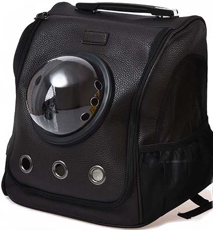Переноска-рюкзак для животных Small Animal Star Space Capsule Shoulder Bag Black