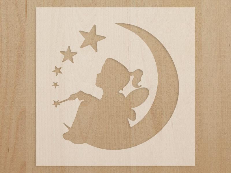 Трафарет многоразовый для стен Ангелочек 1 мм пластик 250х250 мм