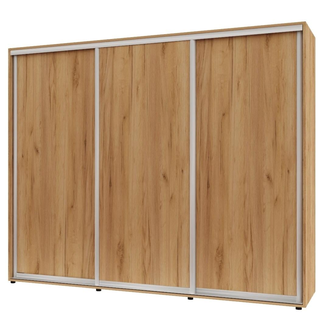 Шкаф-купе трехдверный Комфорт Мебель ДСП Макси 260х60х220 см Дуб золотой