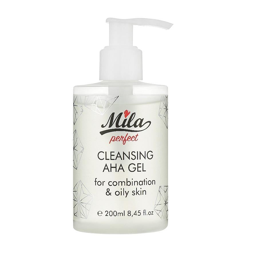 Гель Mila AHA Cleanser gel perfect с AHA кислотами 200 мл (3702261546200) Гель Mila AHA Cleanser gel perfect с AHA кислотами 200 мл (3702261546200)