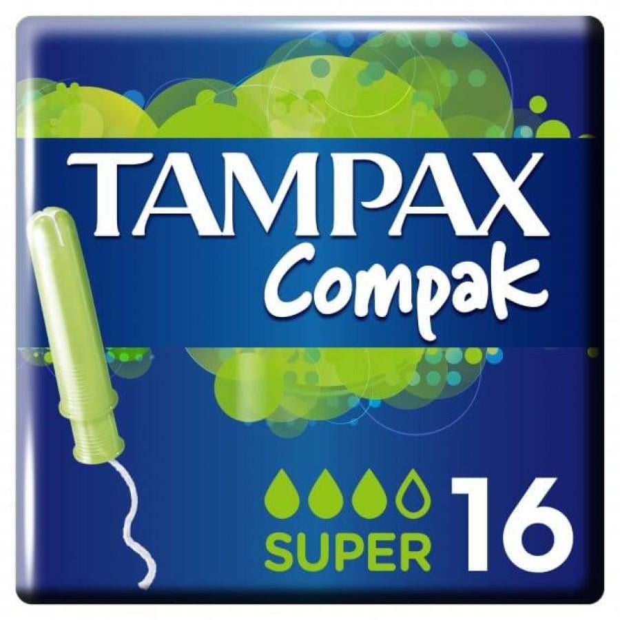 Тампони Tampax Compakt Super Duo із аплікатором 16 шт. (91227)