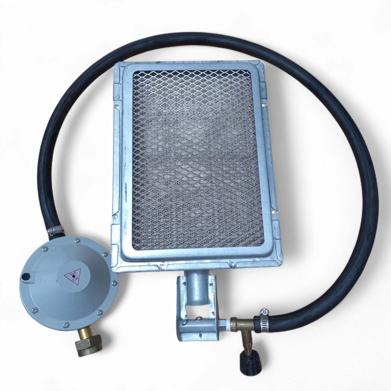 Обогреватель газовый с комплектом подключения редуктор MIR 3,4 Квт шланг 2 м штуцеры (MIR)